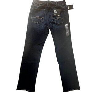 Silver Jeans Womens 14W L33 Avery Curvy Slim Boot High Rise Dark Wash NW